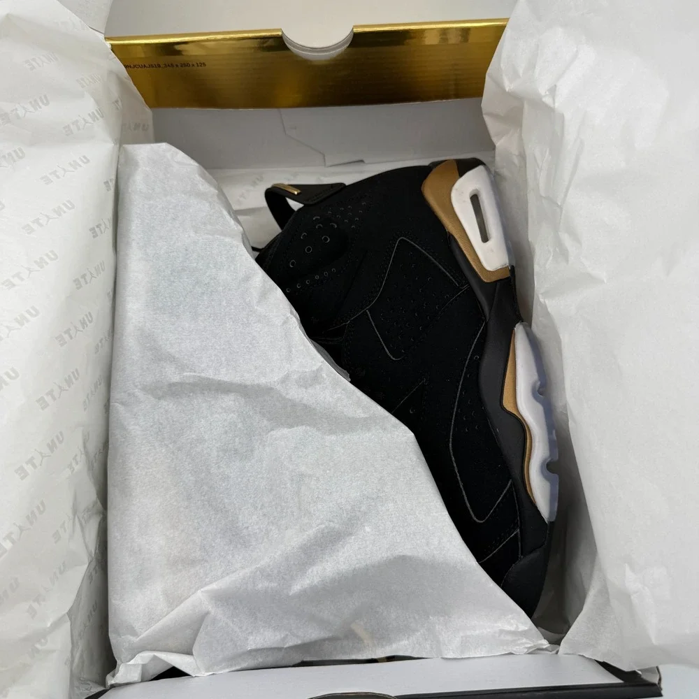 Air Jordan 6‎ Defining Moments Retro CT4954-007 Men's 8 Shoes Black Gold New